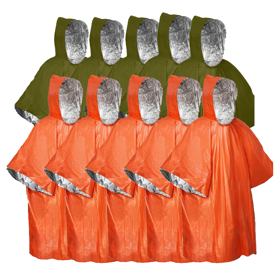3/5-Pack Emergency Poncho Set  - đánh giá và giá Emergency Poncho Rain