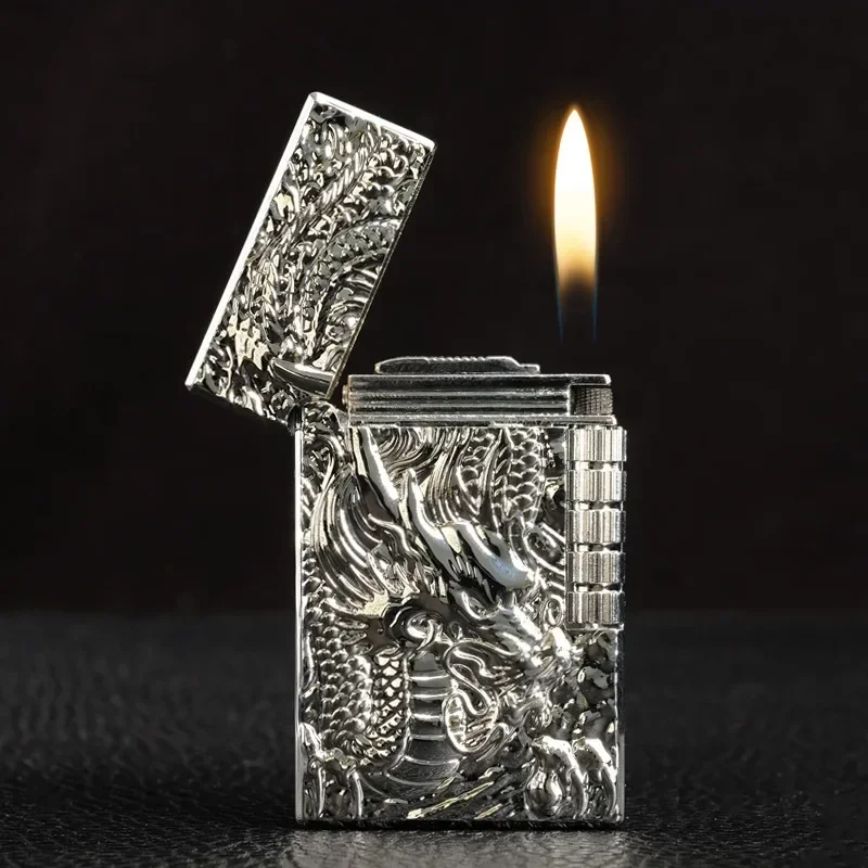 Dragon Gas Lighter Grinding Je - đánh giá và giá Fire Starting Kit