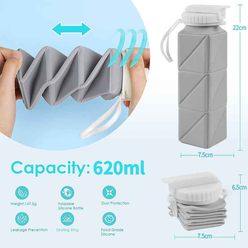 620ml Collapsible Water Bottle - đánh giá và giá Water Bag Collapsible