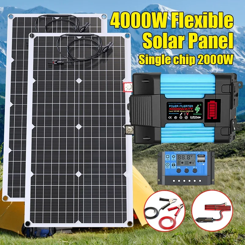 4000W Solar Panel Kit 12V To 1 - đánh giá và giá Solar Emergency Charger